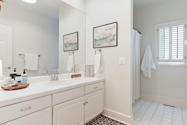 bathroom with vanity