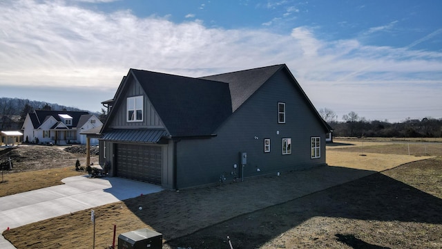 view of home's exterior featuring a garage