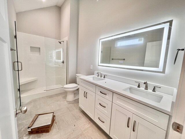 159 Rock Bridge Dr, Ringgold, GA 30736 - bathroom with a stall shower, double vanity, and toilet
