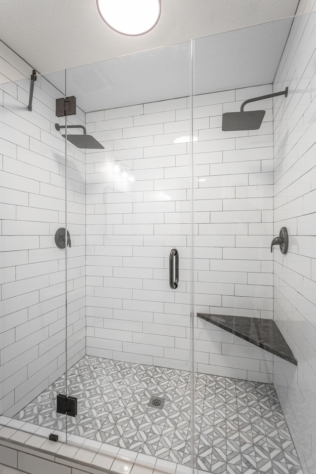 bathroom featuring walk in shower