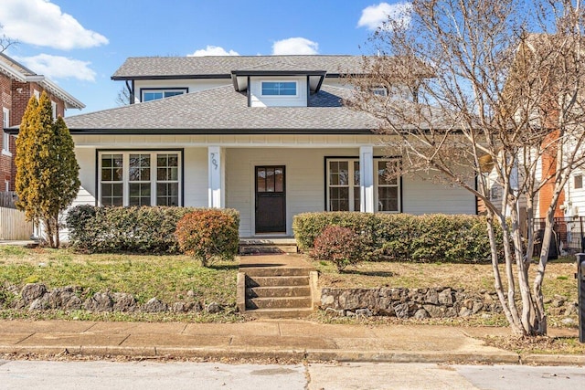 view of front of home with covered porch