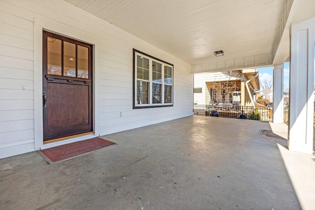 view of patio featuring covered porch