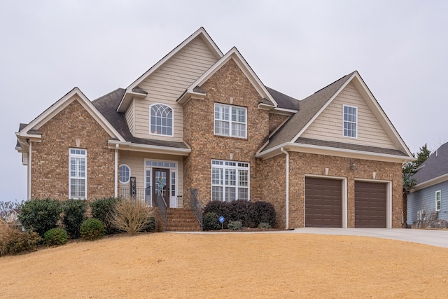 craftsman-style house with a garage