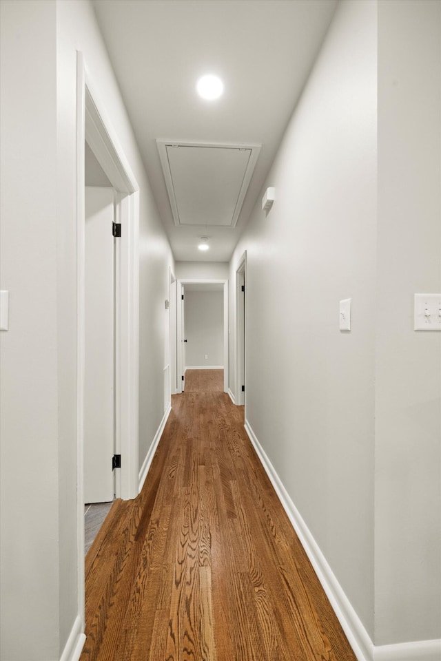 hall featuring hardwood / wood-style floors