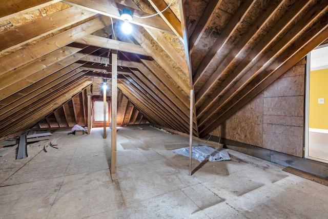 view of attic