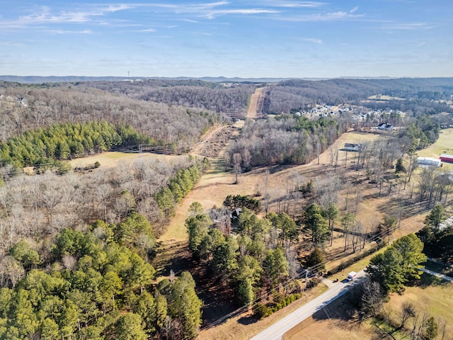 aerial view with a rural view