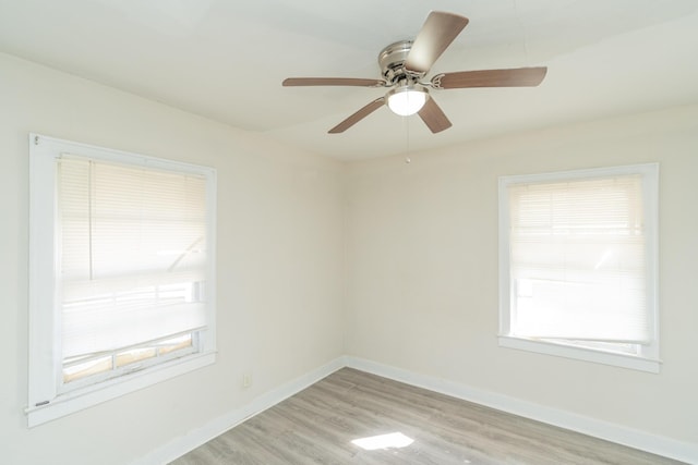 unfurnished room featuring light hardwood / wood-style flooring