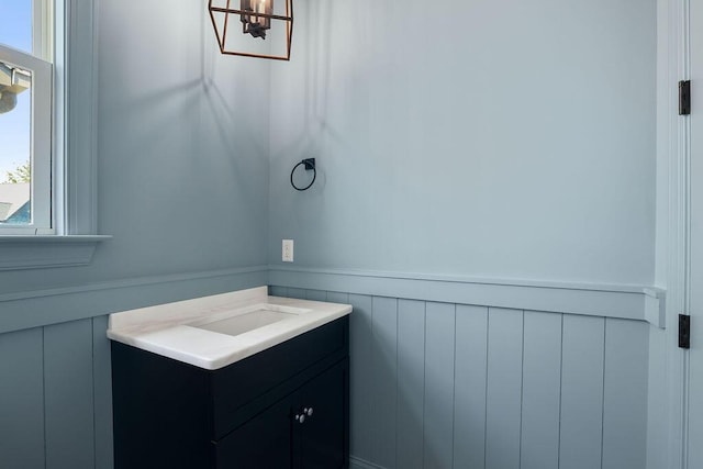 bathroom with vanity