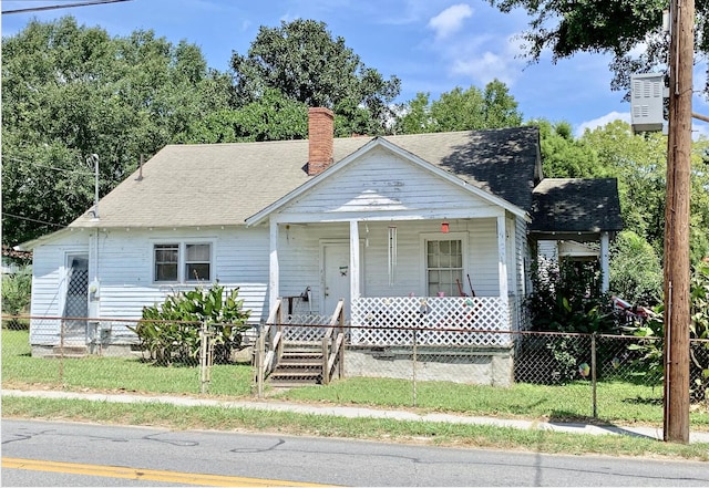 bungalow-style home with covered porch