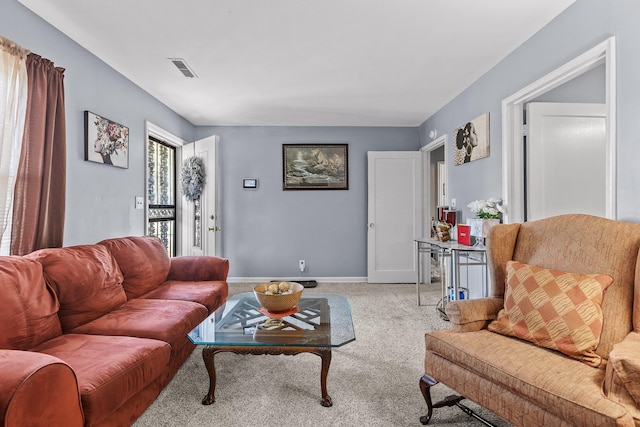 view of carpeted living room