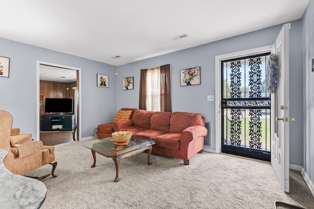 view of carpeted living room