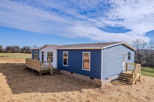 exterior space featuring a deck