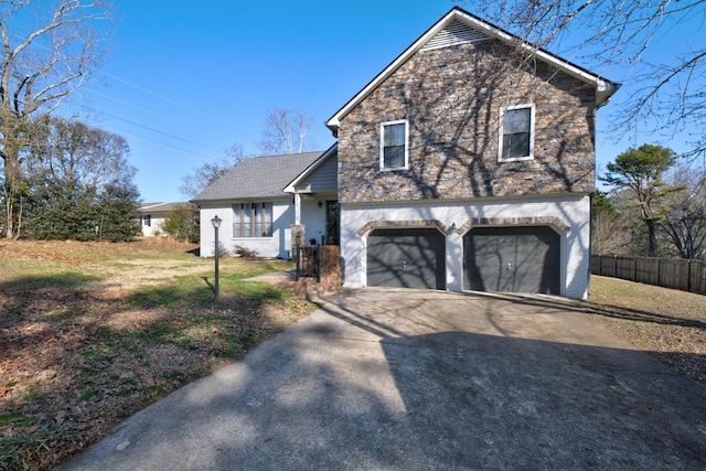 view of front of home featuring a garage