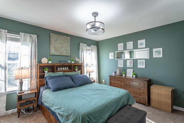 view of carpeted bedroom