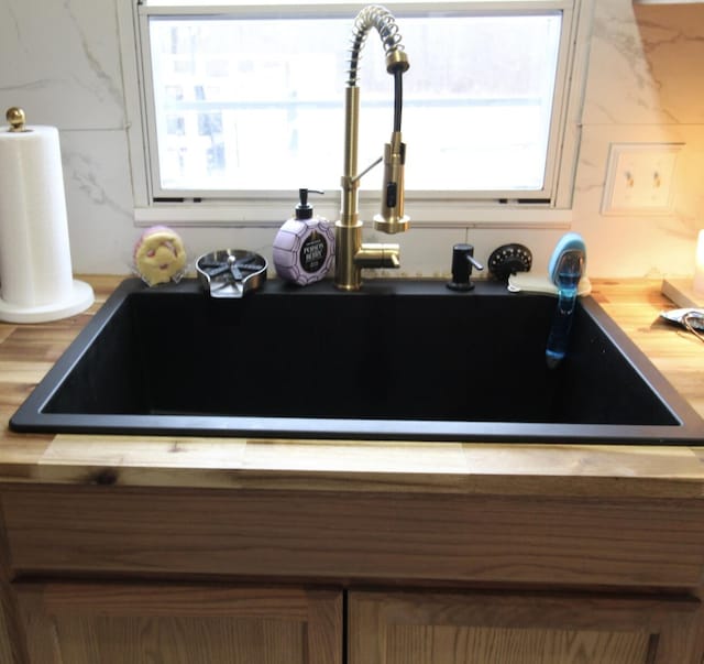 interior details featuring sink