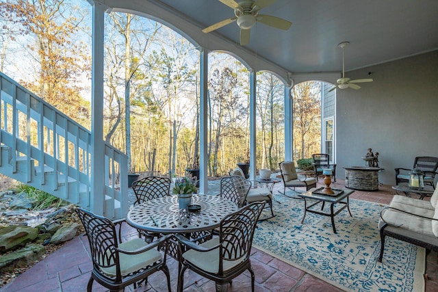 view of patio / terrace with ceiling fan