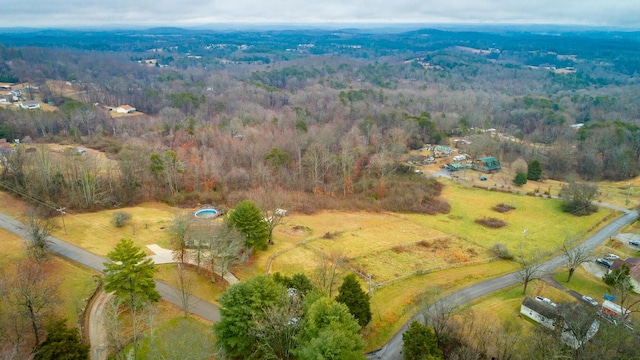 aerial view with a rural view