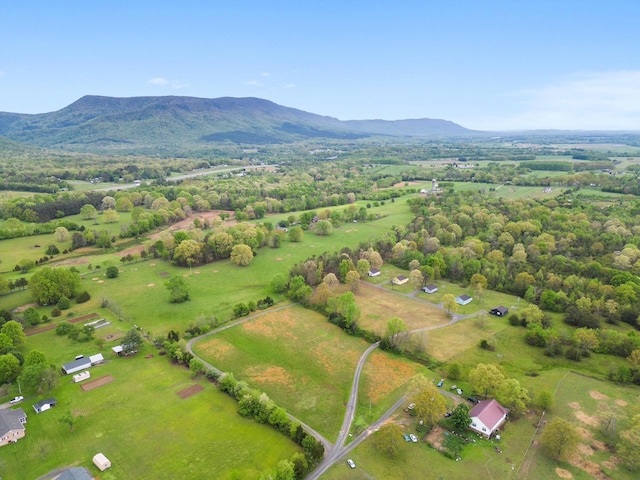 drone / aerial view with a mountain view