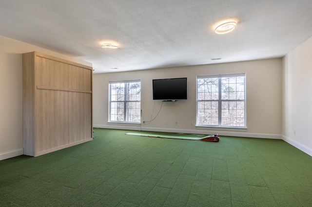 interior space featuring a textured ceiling