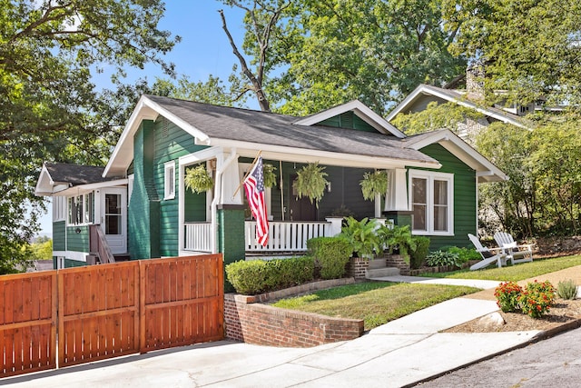 bungalow-style home with a porch