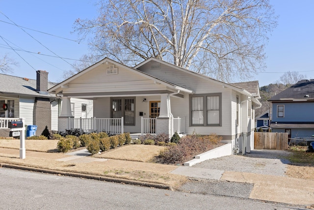 view of front of home featuring a porch