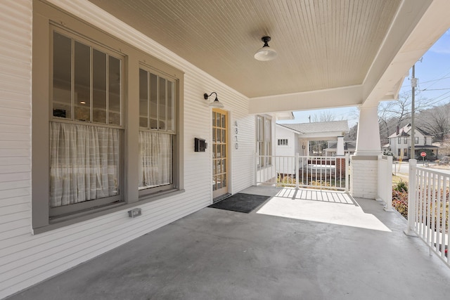 view of patio / terrace featuring covered porch