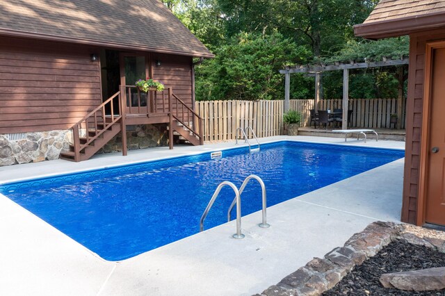 446 Jamestown Rd, Menlo, GA 30731 - view of swimming pool with a pergola and a diving board