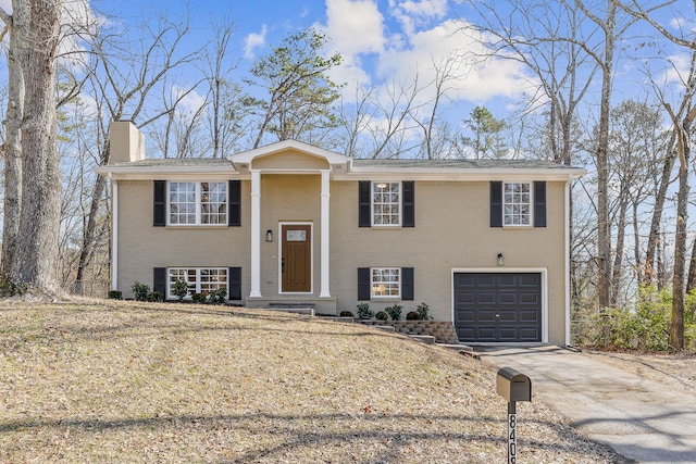 split foyer home with a garage