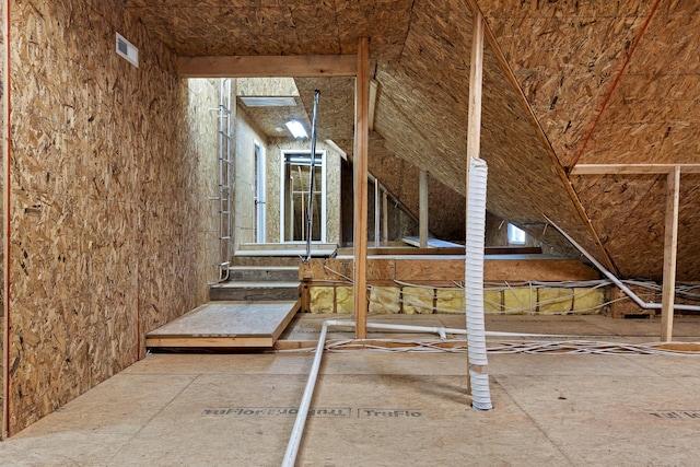 attic with visible vents