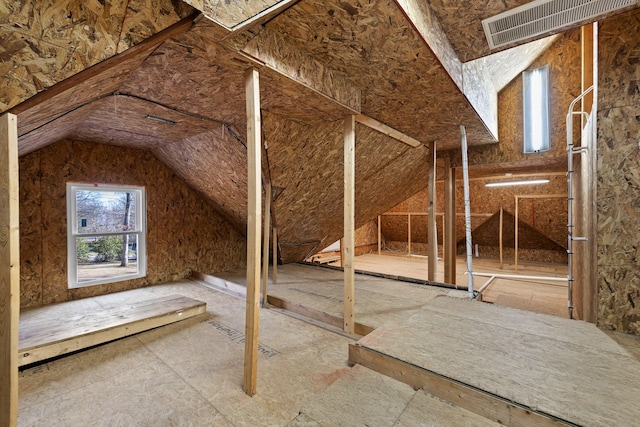 attic with visible vents