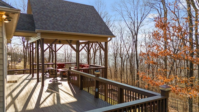 view of wooden terrace