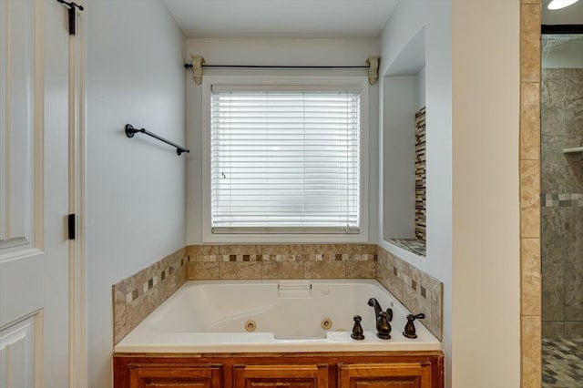 bathroom featuring a tub