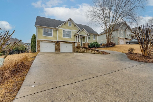 view of front of home featuring a garage