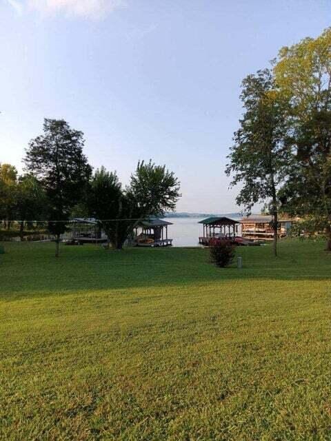 view of yard with a water view