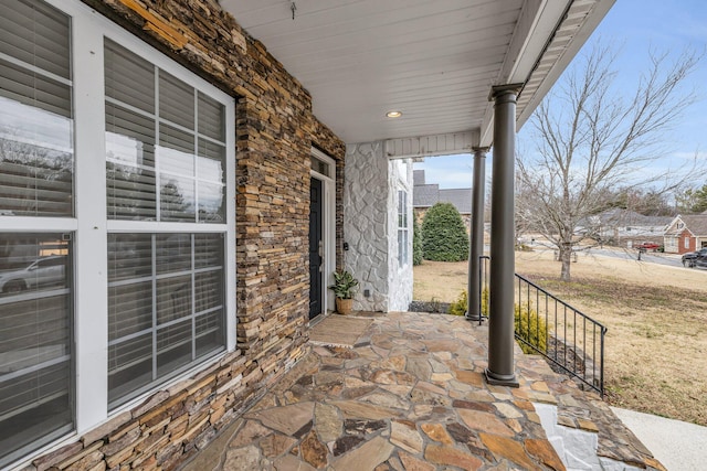 view of patio / terrace featuring covered porch