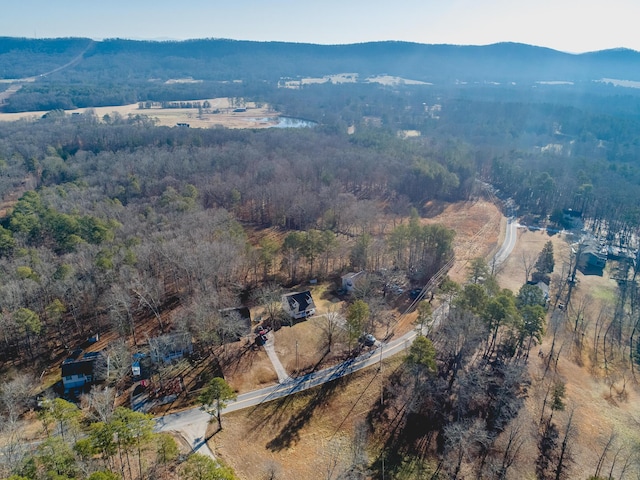 drone / aerial view with a mountain view