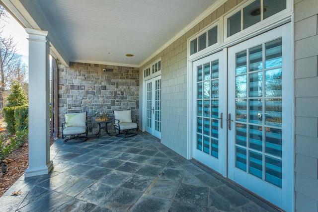 view of patio with french doors