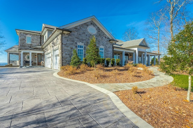 view of home's exterior with a garage