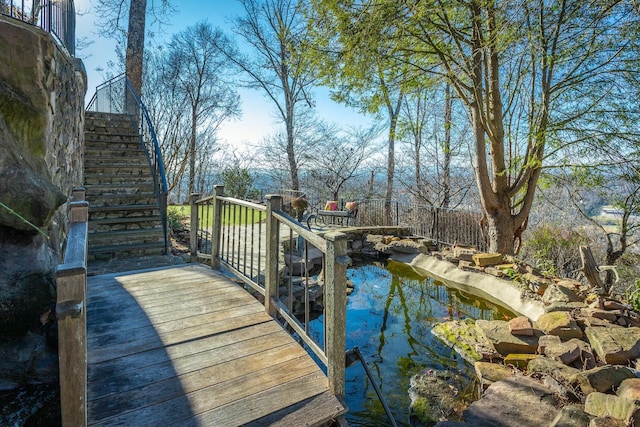 view of dock