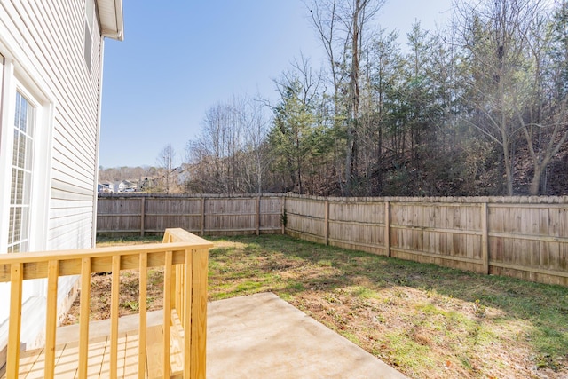 view of yard featuring a patio