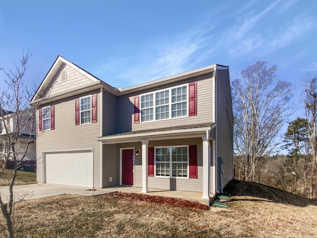 156 Battle Bluff Dr, Rossville, GA 30741 - view of front facade featuring a garage and a porch