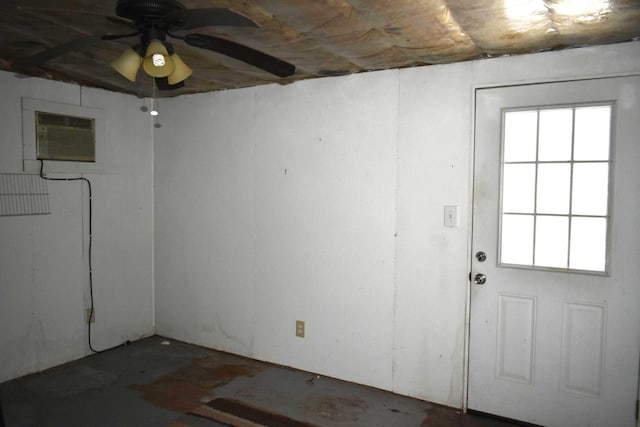 basement with plenty of natural light