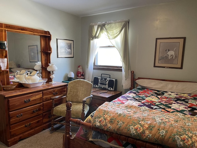 view of carpeted bedroom