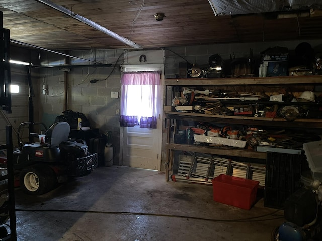 view of basement