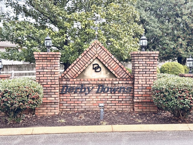 view of community sign