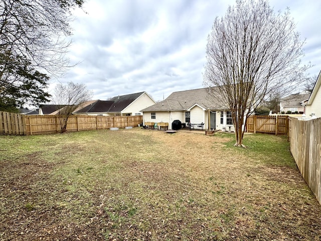 view of yard with a patio area