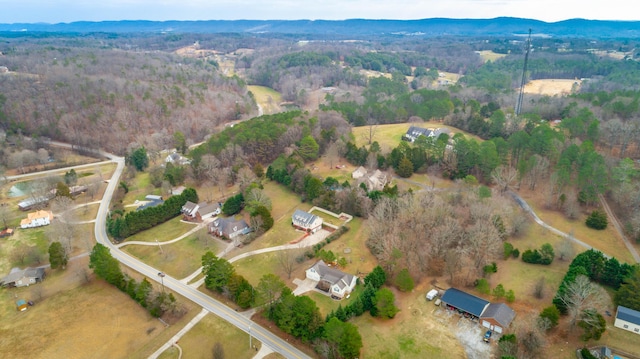 aerial view with a mountain view