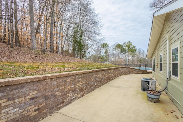 view of patio / terrace featuring central AC