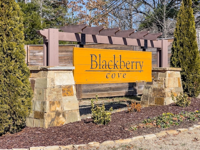 view of community sign