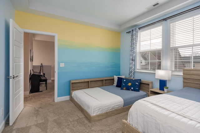 view of carpeted bedroom